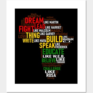 Black History Month Dream Like Martin Africa Pride History Posters and Art